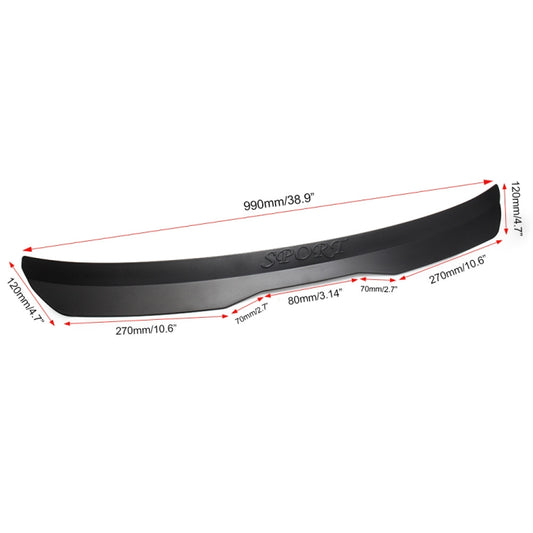 Universal Car Modified Hatchback Rear Roof Spoiler Wing(Bright Black) by buy2fix