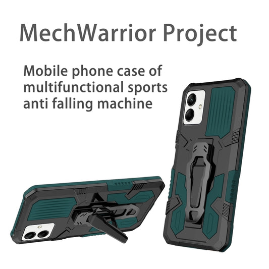For Samsung Galaxy A04 Armor Warrior Shockproof PC + TPU Phone Case(Army Green) by buy2fix