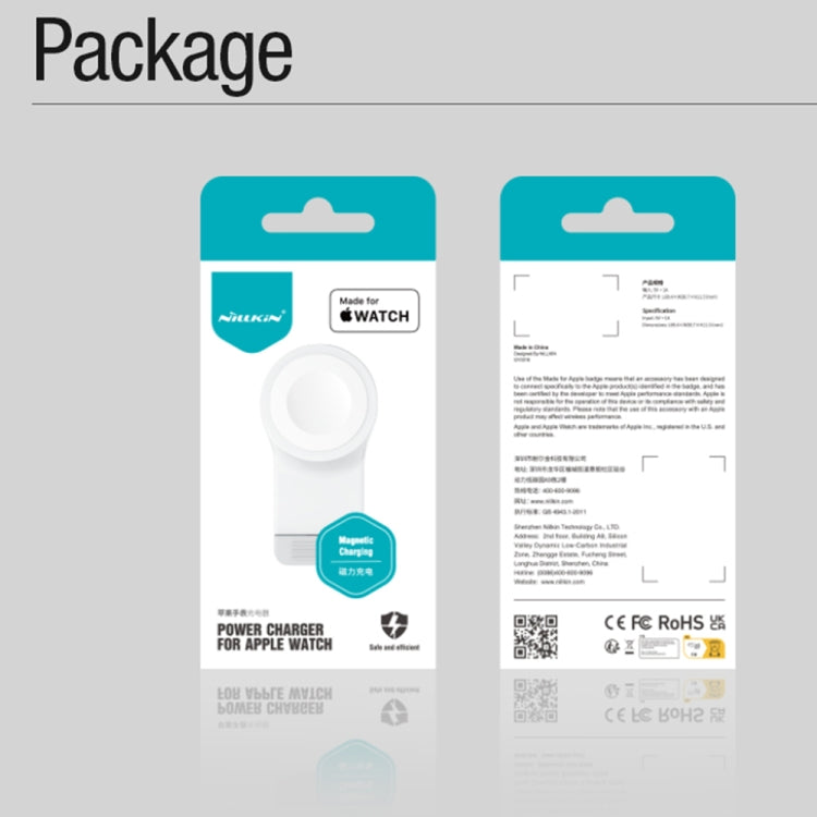 For Apple Watch 1/2/3/4/5/6/7/SE NILLKIN NKT-17 Portable Magnetic Wireless Charger by NILLKIN