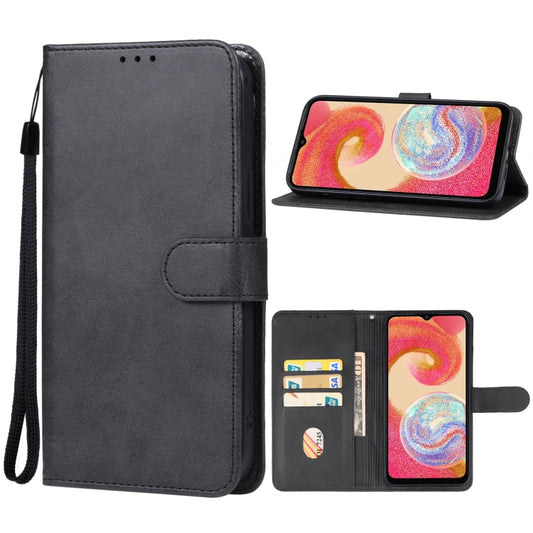 For Samsung Galaxy A04e Leather Phone Case(Black) - Galaxy Phone Cases by buy2fix | Online Shopping UK | buy2fix