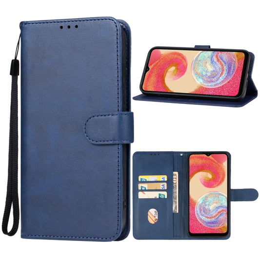 For Samsung Galaxy A04e Leather Phone Case(Blue) - Galaxy Phone Cases by buy2fix | Online Shopping UK | buy2fix
