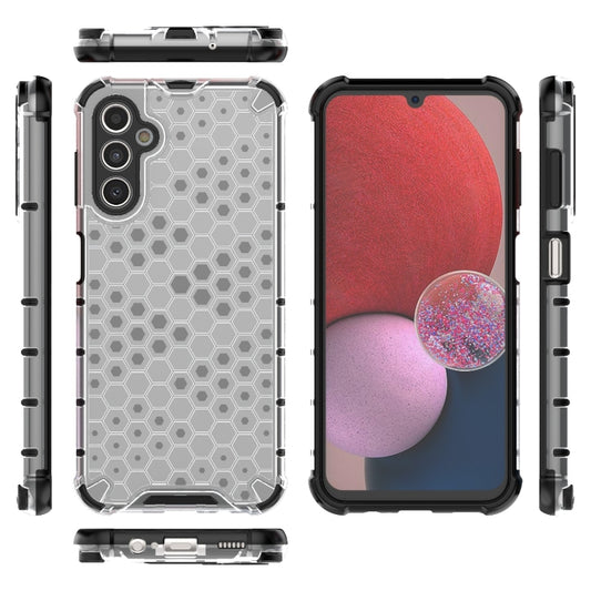 For Samsung Galaxy A14 5G Shockproof Honeycomb PC + TPU Protective Phone Case(White) by buy2fix