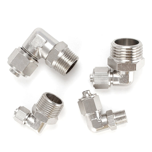 PL6-M5 LAIZE Nickel Plated Copper Trachea Quick Fitting Twist Swivel Elbow Lock Female Connector by LAIZE