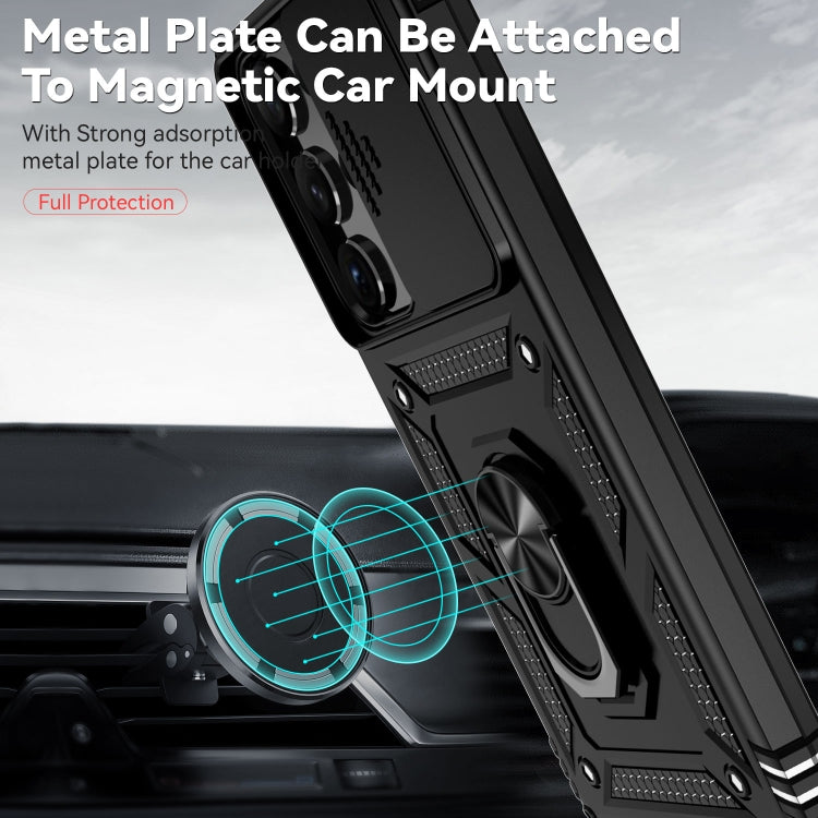 For Samsung Galaxy S23 Ultra 5G Sliding Camshield Holder Phone Case(Black) by buy2fix