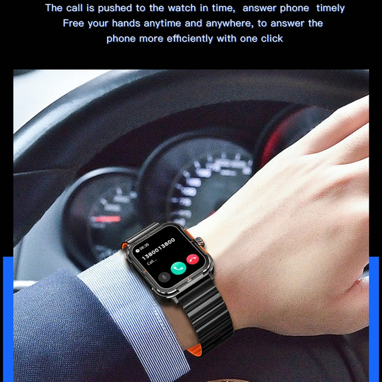 D09 1.9 inch TFT Square Screen Smart Watch Supports Blood Pressure Monitoring(Silver) by buy2fix