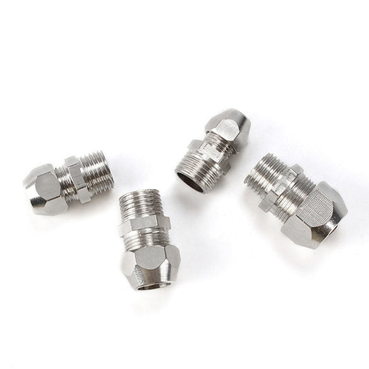 PC6-02 LAIZE Nickel Plated Copper Reducer Straight Pneumatic Quick Fitting Connector by LAIZE