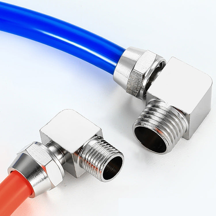 PL8-02 LAIZE Nickel Plated Copper Reducer Elbow Pneumatic Quick Fitting Connector by LAIZE