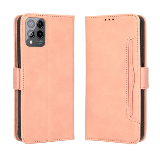 For T-Mobile REVVL 6 Pro 5G Skin Feel Calf Texture Card Slots Leather Phone Case(Pink) by buy2fix