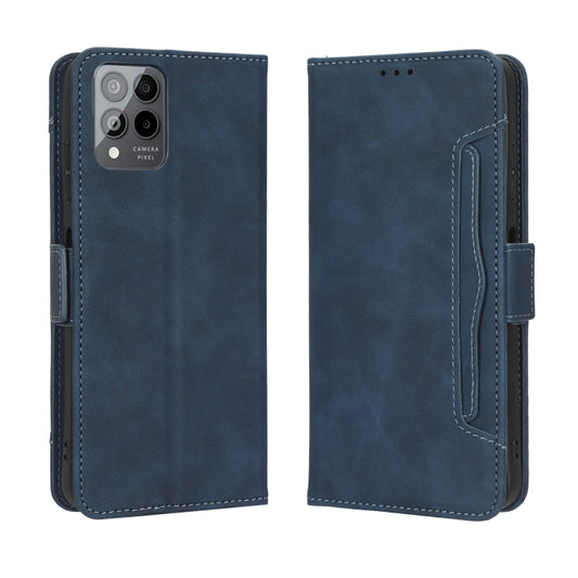 For T-Mobile REVVL 6 Pro 5G Skin Feel Calf Texture Card Slots Leather Phone Case(Blue) by buy2fix
