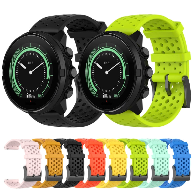 For Suunto 9 Breathable Silicone Watch Band, Exclude the Subject(Blue) by buy2fix
