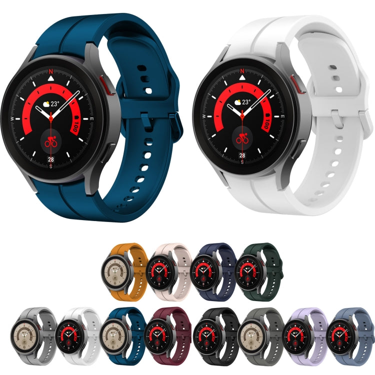 For Samsung Galaxy Watch 5 Pro 45mm Colorful Buckle Silicone Watch Band(Grey) by buy2fix