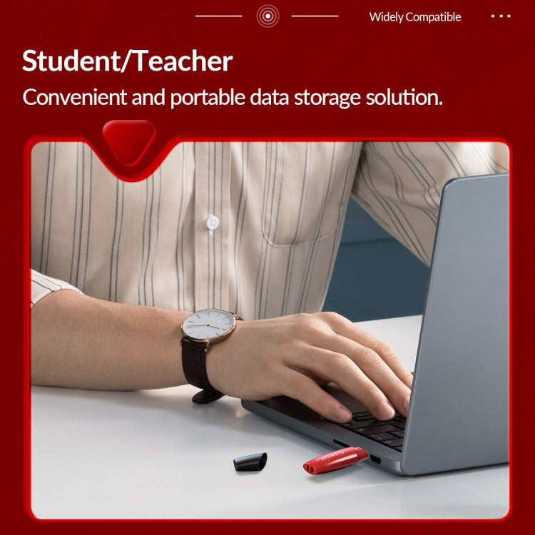 ORCIO USB3.0 U Disk Drive, Read: 100MB/s, Write: 15MB/s, Memory:128GB, Port:USB-A(Red) by ORICO