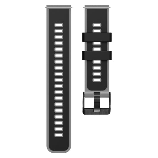 For Samsung Galaxy Watch 5 Pro 45mm Plain Weave Two-color Silicone Watch Band(Black Grey) by buy2fix