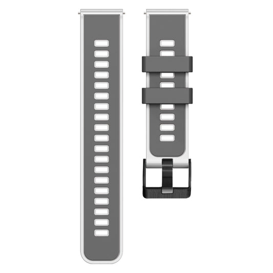 For Samsung Galaxy Watch 5 Pro 45mm Plain Weave Two-color Silicone Watch Band(Grey White) by buy2fix