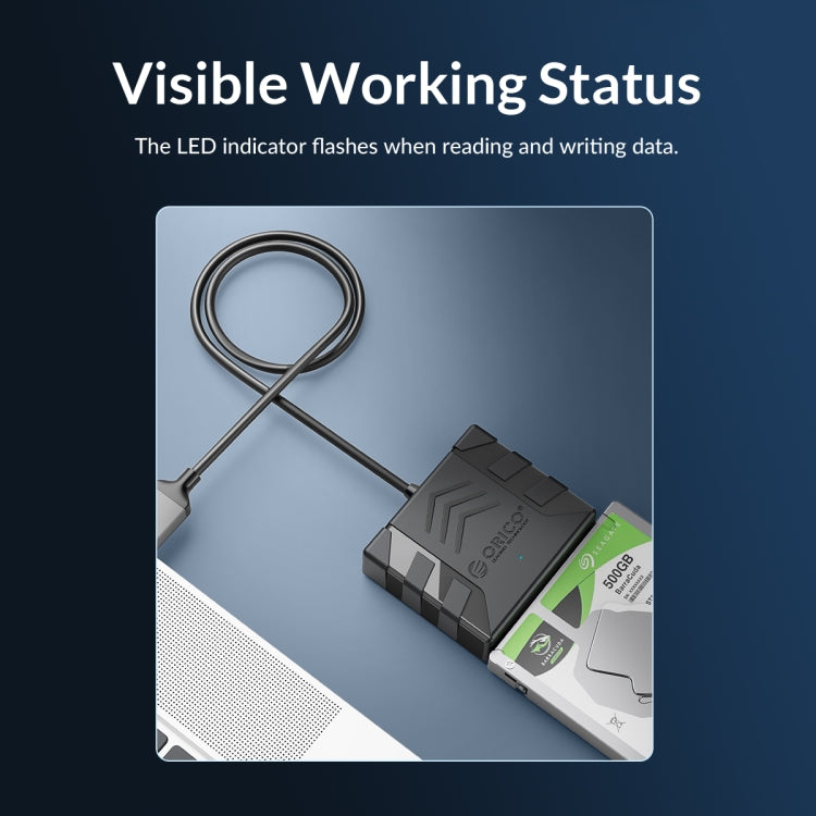 ORICO UTS1 Type-C / USB-C USB 3.0 2.5-inch SATA HDD Adapter with 12V 2A Power Adapter, Cable Length:0.3m(US Plug) by ORICO