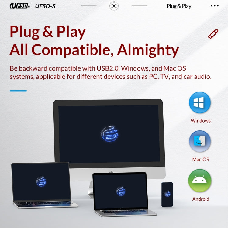 ORICO UFS Flash Drive, Read: 450MB/s, Write: 350MB/s, Memory:64GB, Port:USB-A(Red) by ORICO