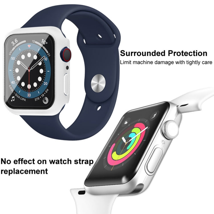 For Apple Watch Series 4/5/6/SE 1/2/3 44mm imak PC Frame Case with Tempered Glass Film(Transparent) by imak