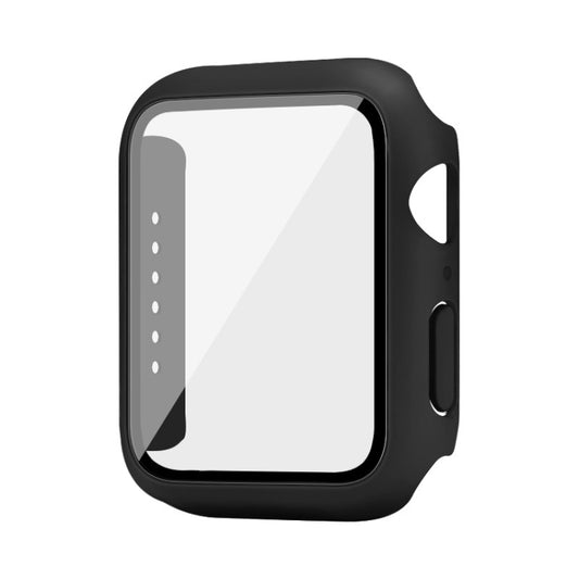 For Apple Watch Series 9 / 8 / 7 45mm imak PC Frame Case with Tempered Glass Film(Black) by imak