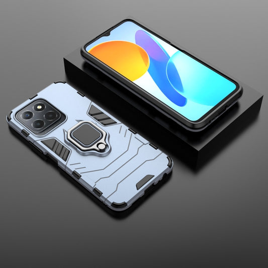 For Honor X8 5G Magnetic Ring Holder PC + TPU Phone Case(Navy Blue) by buy2fix