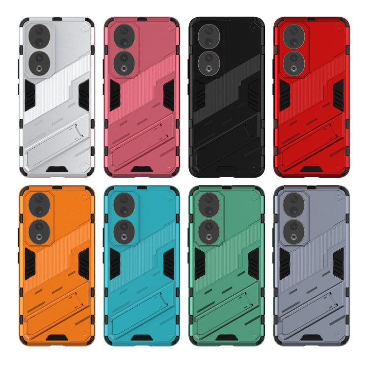 For Honor 90 Punk Armor PC + TPU Phone Case with Holder(Blue) by buy2fix