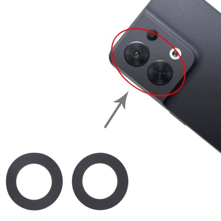 For OPPO Reno8 5G/Reno8 China 10 PCS Back Camera Lens by buy2fix