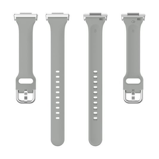 For Huawei Watch Fit 2 Small Waist Silicone Watch Band, Size:S(Grey) by buy2fix