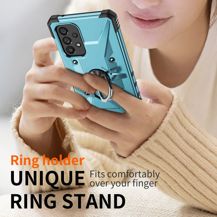 For Samsung Galaxy A73 5G Ring Holder Phone Case(Black) by buy2fix