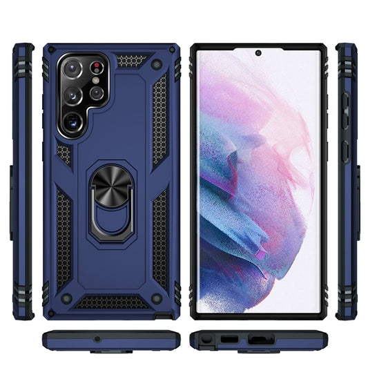 For Samsung Galaxy S23 Ultra 5G Shockproof TPU + PC Phone Case(Blue) by buy2fix