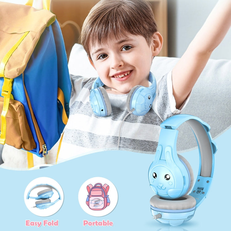 SoulBytes S31 Kids Wired Over-Ear Earphone with Microphone, Length: 1.5m(Blue) by Soulbytes