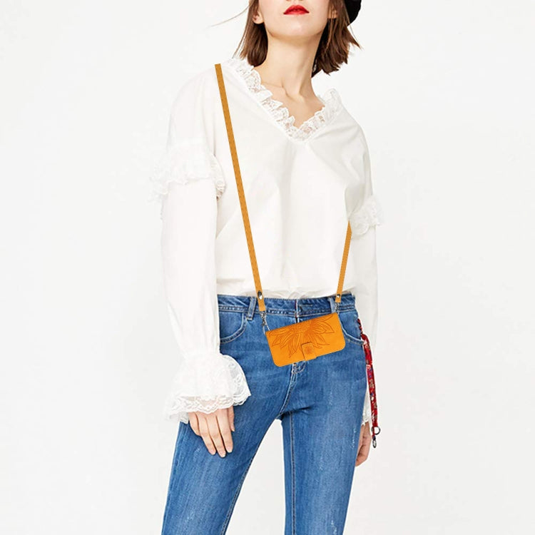 For T-Mobile Revvl 6 Pro 5G Skin Feel Sun Flower Pattern Flip Leather Phone Case with Lanyard(Yellow) by buy2fix