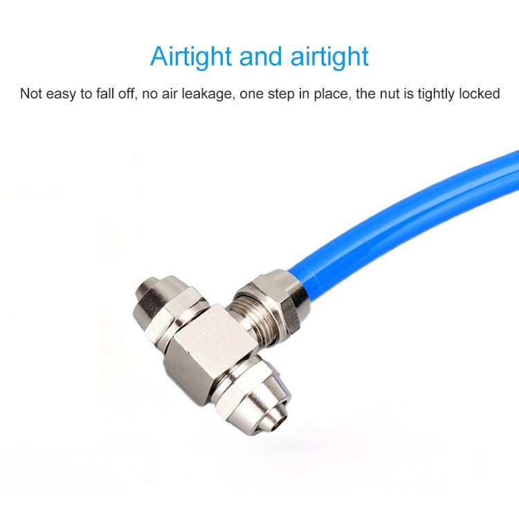 PE-4 LAIZE Nickel Plated Copper Y-type Tee Pneumatic Quick Connector by LAIZE