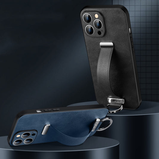 For iPhone 14 Plus SULADA Cool Series PC + Leather Texture Skin Feel Phone Case(Black) by SULADA