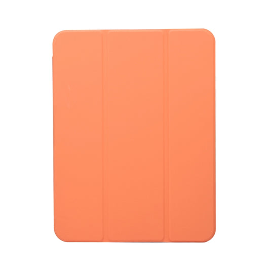 For iPad 2025 / 2022 3-folding Electric Pressed Skin Texture Leather Tablet Case(Orange) by buy2fix