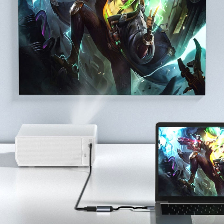 Y002 6 in 1 Type-C to VGA+HDMI+Dual USB+Dual USB-C/Type-C Interface Multifunctional Adapter by buy2fix