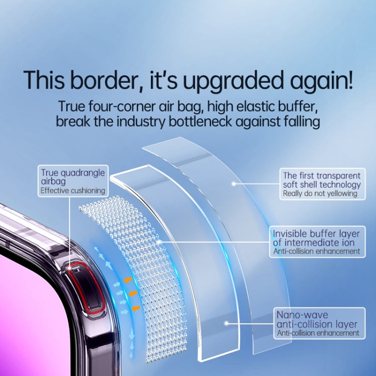 For iPhone 14 Pro Max SULADA Crystal Steel Series TPU Transparent Phone Case(Transparent) by SULADA