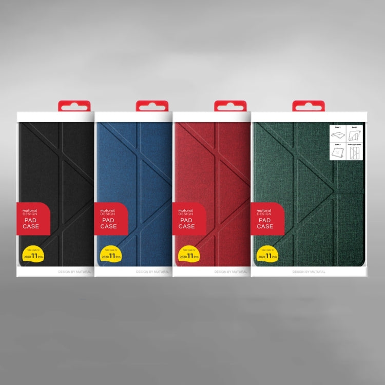 For iPad 2025 / 2022 Mutural Multi-fold Smart Leather Tablet Case(Green) by buy2fix