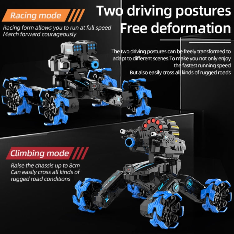DM-518 Four-wheel Battle Blooming Tire Spray Remote Control Car, Specification:Dual Control Soft Bomb(Blue) by buy2fix