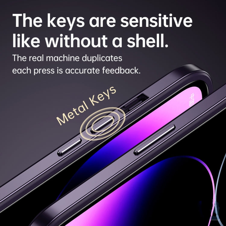 For iPhone 14 Pro Max SULADA Metal Frame + Nano Glass + TPU Phone Case(Dark Purple) by SULADA