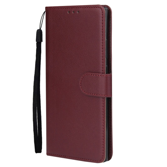 For Infinix Note 10 Pro Multifunctional Horizontal Flip Leather Case with Three Card Slot(Wine Red) by buy2fix