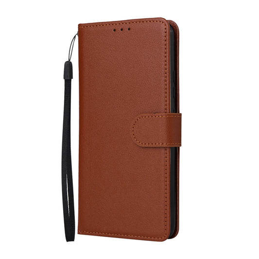 For Infinix Hot 10i Multifunctional Horizontal Flip Leather Case with Three Card Slot(Brown) by buy2fix