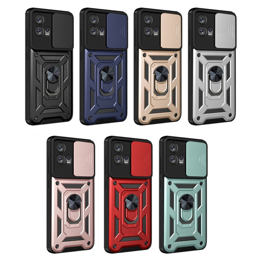 For Motorola Edge 30 Fusion Sliding Camera Cover Design TPU+PC Phone Case(Blue) by buy2fix