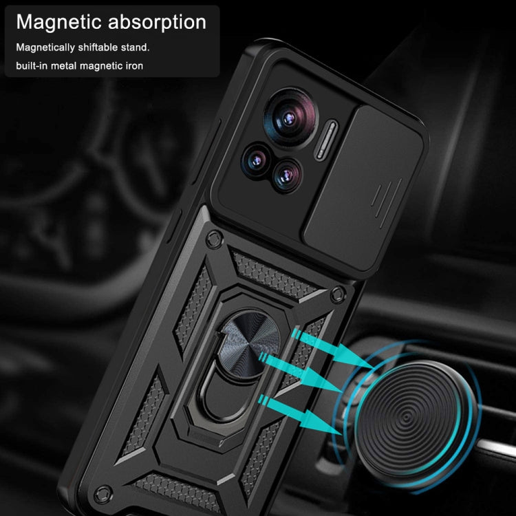 For Motorola Edge 30 Ultra Sliding Camera Cover Design TPU+PC Phone Case(Green) by buy2fix
