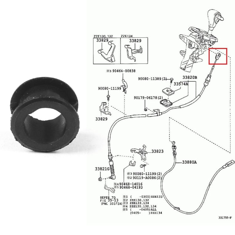 For Toyota Corolla 2003-2008 Car Automatic Transmission Gear Shifting Cable End Connector Bushing by buy2fix