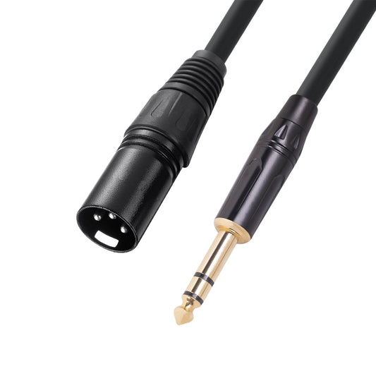 TC145BK19 6.35mm 1/4 inch TRS Male to XLR 3pin Male Audio Cable, Length:3m by buy2fix