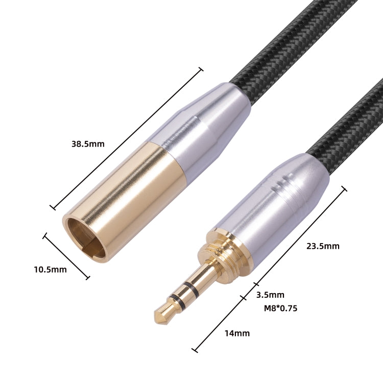 SB423M120-03 6.35mm + 3.5mm Male to Mini XLR 3pin Male Audio Cable, Length: 30cm by buy2fix
