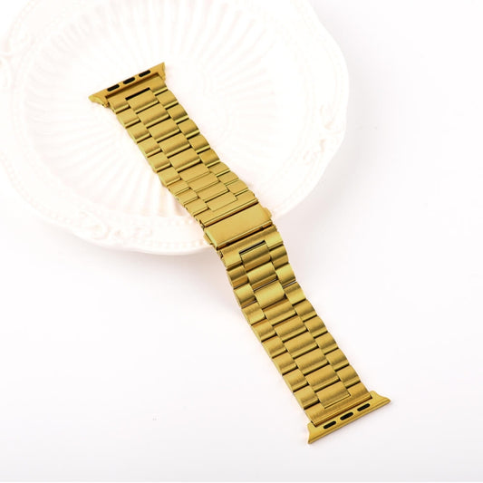 Strains Metal Watch Band For Apple Watch Series 8&7 41mm / SE 2&6&SE&5&4 40mm / 3&2&1 38mm(Gold) by buy2fix