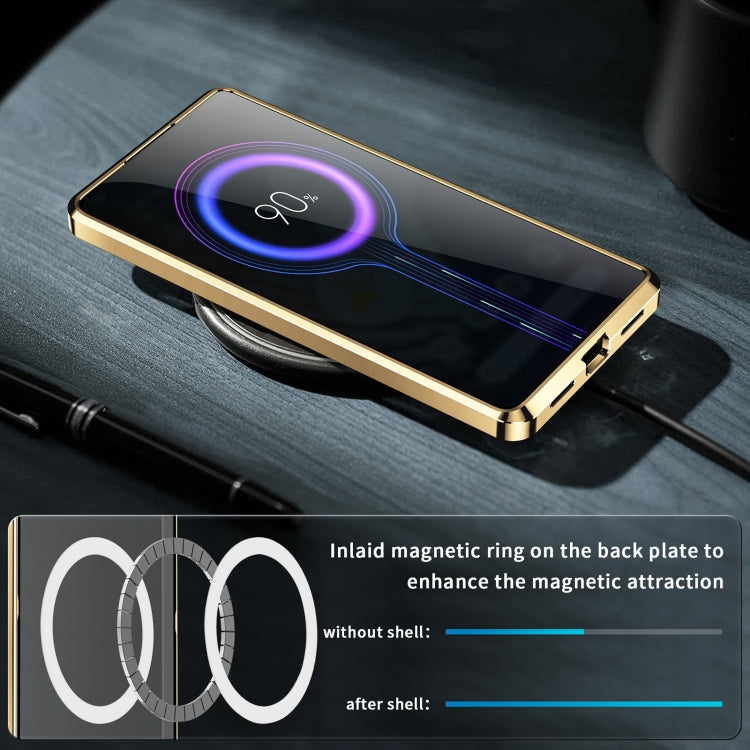 For Google Pixel 7 Pro MagSafe Magnetic Frosted Metal Phone Case(Gold) by buy2fix