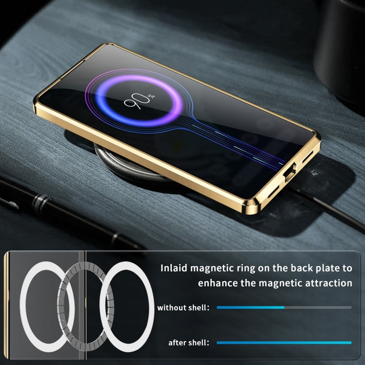 For Google Pixel 7a MagSafe Magnetic Frosted Metal Phone Case(Gold) by buy2fix
