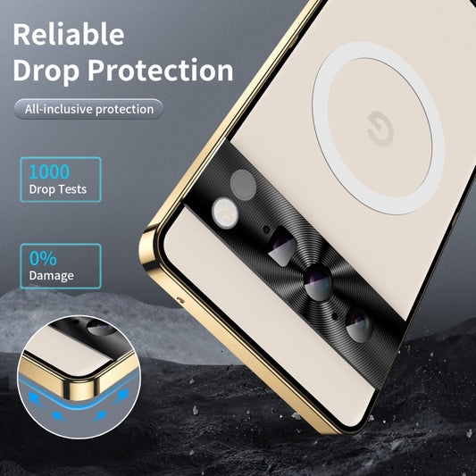 For Google Pixel 8 Pro MagSafe Magnetic Frosted Metal Phone Case(Gold) by buy2fix