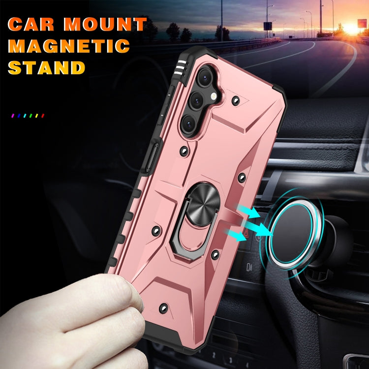 For Samsung Galaxy A14 5G Ring Holder Phone Case(Rose Gold) by buy2fix